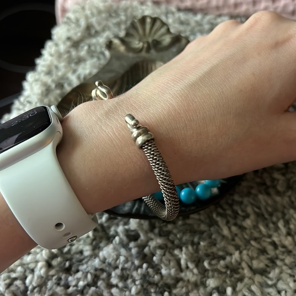 Vintage Sterling Braided Bracelet Cuff - Picture 3 of 3